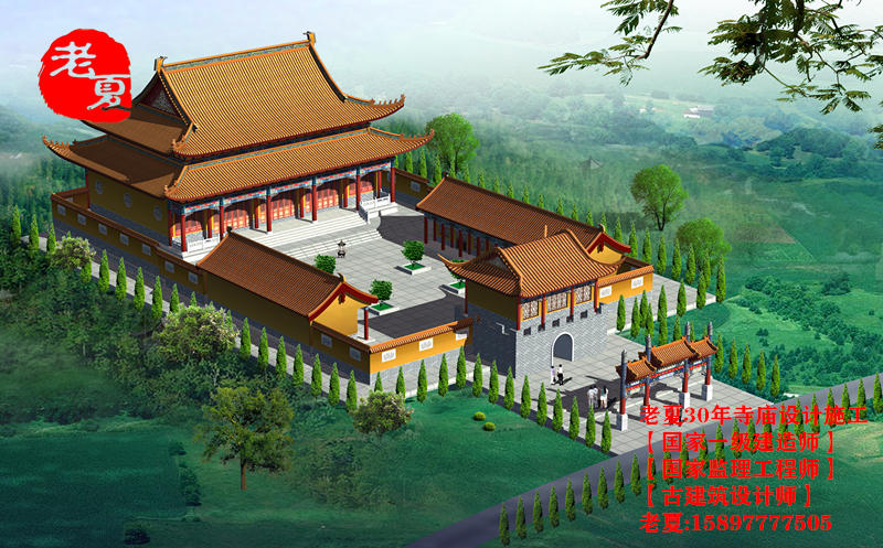 浙江寺庙整体规划设计，浙江庙宇设计图纸方案